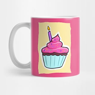 Pink Birthday Cupcake Mug